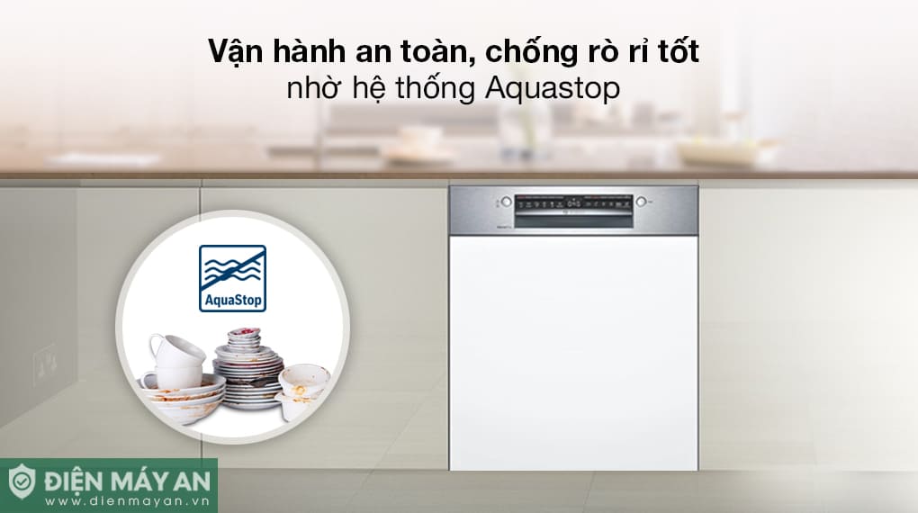 Máy rửa bát bán âm Bosch Serie 4 SMI4HCS48E